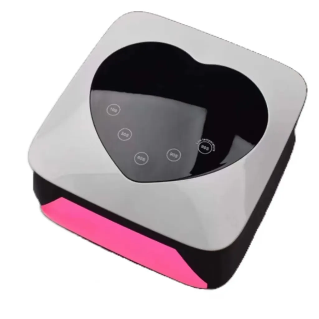 Salon Use 54w Heart Shaped Cordless Rechargeable Battery Sun Uv Led Light Professional Flash Cure Nail Lamp Dryer