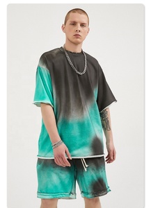 Abiti da uomo a manica corta Plus Size <span class=keywords><strong>Cool</strong></span> Tie Dye da uomo set da uomo 2022 estate abiti estivi personalizzati da uomo - Product Image 4