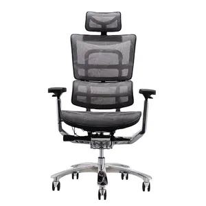 新设计符合人体工程学的可调节办公室网眼椅，带可调节腰部支撑-高背部可调节