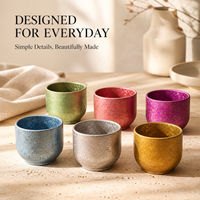 Tasse en titane à double paroi avec finition cristal colorée pour thé, café, bureau et extérieur – Personnalisation de logo en gros pour les entreprises