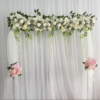 Nouvelle Composition Florale Artificielle en Soie pour Mariage, 1 Mètre de Long, Style Forêt, pour Décoration de Scène, Défilé, Cérémonie de Remise des Diplômes, Saint-Valentin
