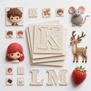 3D Gel Letters and 4D Relief Sculpture Digits Blank Number Plate - Product Image 3