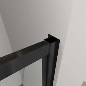 Goupilles asymétriques noires mates de 8mm 110 (108-110) Porte de douche à rotation de paroi latérale fixe 70 (67-70) Salles de douche à porte X fixe - Product Image 4
