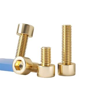 <span class=keywords><strong>Vis</strong></span> à tête <span class=keywords><strong>hexagonale</strong></span> en laiton DIN912 H59, métriques, professionnelles, classe 4.8 6.8, filetage standard, finition zinguée - Product Image 4