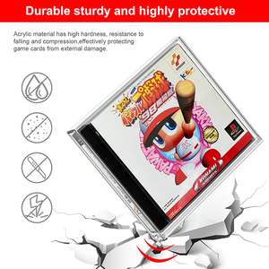 Estuche de exhibición de acrílico HD para cartuchos de juegos <span class=keywords><strong>retro</strong></span> de <span class=keywords><strong>PlayStation</strong></span> 1 PS1 PAL/Japón, carcasa protectora con cable - Product Image 2