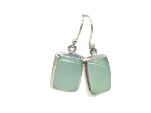 Elegantes Pendientes de Calcedonia Natural Aqua, Hechos a Mano, Plata de Ley 925, Joyería para Mujer, Regalo de Boda, Venta al Por Mayor - Product Image 6