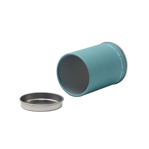 Biodegradable Custom Food Grade Storage Tea <b>Leaves</b> Tube Packaging Container Cardboard <b>Paper</b> Can with Aluminum Cover - Product Image 5