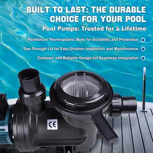 Pompe de piscine ATO 5.5 380V triphasée pour piscine enterrée avec panier filtrant, installation facile, pompe de piscine ATO - Product Image 3
