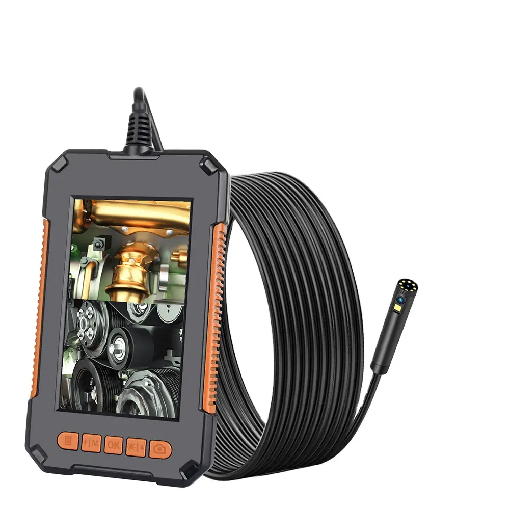 P40 2 meter handhold screen endoscope camera 4.3 inch industrial handheld borescope 8mm 2.0mp inspection snake camera