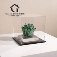 Décoration d'intérieur artisanale de conception créative, art en cristal acrylique, ornement en cristal vert