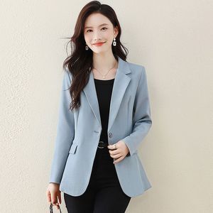 <span class=keywords><strong>Blazer</strong></span> noir pour femmes grande taille, élégant, pour le travail, veste de costume pour femmes, nouvelle collection printemps-automne - Product Image 4