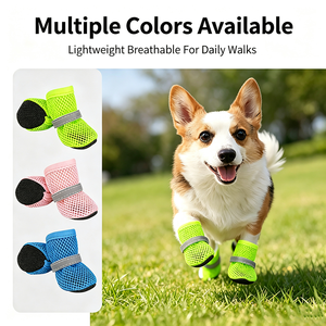 Chaussures pour chiens, chaussures d'extérieur pour chiens, chaussures en maille respirante, chaussures souples, bottes pour chiens pour la marche quotidienne, fournitures pour animaux de compagnie - Product Image 4
