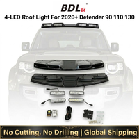 Kit de feux de toit à 4 LED noir brillant pour Land Rover Defender 90/110/130 2020+ Accessoire tout-terrain