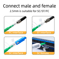 Nouveau stylo de nettoyage de Fiber optique en un clic 2.5mm connecteur nettoyeur de Fiber optique pour SC ST FC