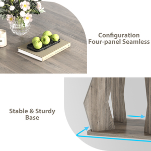 Commercio all'ingrosso della fabbrica di lusso moderno Taupe <span class=keywords><strong>tavolo</strong></span> <span class=keywords><strong>da</strong></span> <span class=keywords><strong>pranzo</strong></span> in legno <span class=keywords><strong>grande</strong></span> <span class=keywords><strong>tavolo</strong></span> rotondo <span class=keywords><strong>da</strong></span> <span class=keywords><strong>pranzo</strong></span> per cucina 4-6 posti - Product Image 5