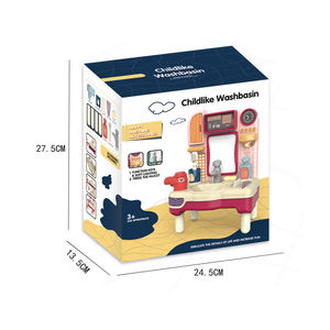 Juego de juguetes de lavabo de simulación con circulación automática de agua, luces, música, rojo, verde, regalo para niños de aprendizaje temprano - Product Image 6