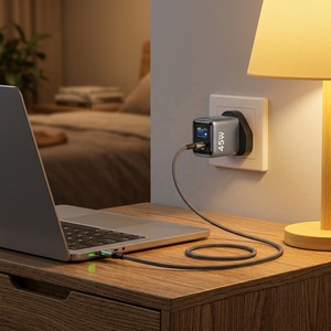 2026 年新品可折叠迷你 GaN 45W USB-C PD3.1 智能显示电源适配器，适用于笔记本电脑和手机 - Product Image 2