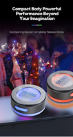 Nouveauté : Enceinte à conduction osseuse compacte et portable avec lumières RGB dynamiques - Parfaite pour l'extérieur, la maison, le camping