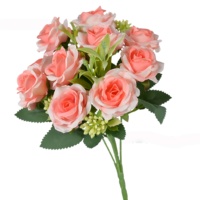 Roses artificielles en soie pour mariage, fleurs artificielles au toucher réel, roses artificielles pour la décoration de mariage, mur de fleurs, allée, salon