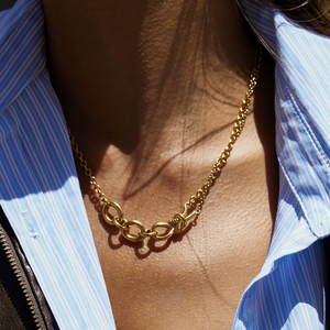 Collar de diseño original para niñas, cadena de clavícula de gama alta, accesorio que no se desvanece, collar de acero inoxidable - Product Image 1