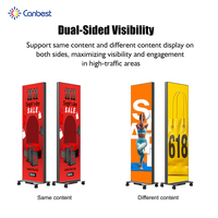 Doble cara P1.5 P1.8 P2.5 portátil Digital Gob Led cartel pantalla Video pared Banner para hoteles bancos cines teatros