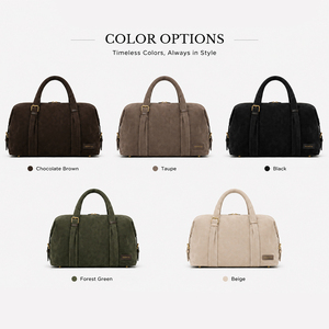 Suede Travel Duffle Bag Large Capacity Weekender Bag Soft Overnight Carry Bag For Business Travel Daily Use - Product Image 6