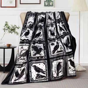 Couverture d'automne <span class=keywords><strong>vintage</strong></span> à thème Halloween imprimée, légère et confortable, pour canapé, dortoir et décoration intérieure – Vente en gros OEM - Product Image 4