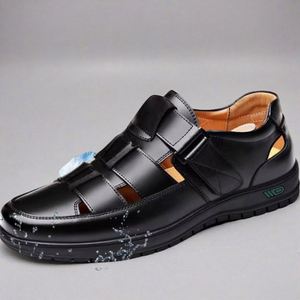 Men's <b>Shoes</b> Business Casual Dress Soft Sole Non-slip Summer Hollow Sandals Sandals <b>for</b> the <b>Elderly</b> Custom <b>Shoes</b> - Product Image 4
