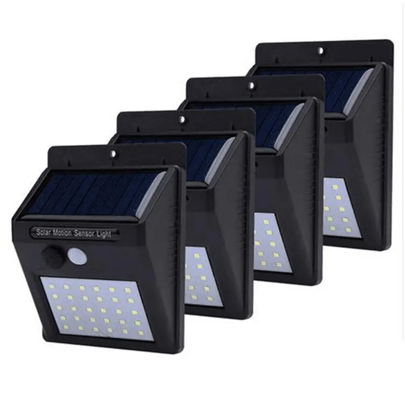 1-4pcs LEDs Solar Light Motion Sensor Outdoor Garden Light Decoration Fence Stair Pathway Yard Security Solar LED Lamp Lighting