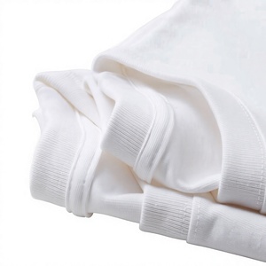 Men's <b>White</b> Short Sleeve O-Neck T-<b>Shirt</b> Regular Fit Solid Color Casual Style <b>Plain</b> Dyed Knitted Cotton Jersey - Product Image 4