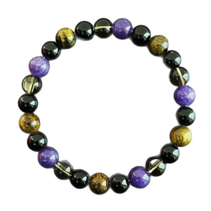 <span class=keywords><strong>Bracciale</strong></span> alla Moda in Occhio di Tigre, Cristallo di Ametista e <span class=keywords><strong>Ossidiana</strong></span> per Vendita all'Ingrosso N25608 - Product Image 2