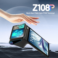 Terminal de paiement de bureau personnalisé OEM Z108P avec lecteur de veine et de paume, Android 14, écran tactile 8 pouces, NFC, 4G/WiFi/Bluetooth