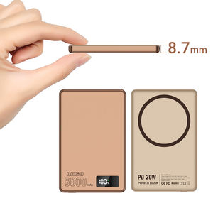 HYTO süper ince ince manyetik kablosuz güç banka iPhone için <span class=keywords><strong>5000Mah</strong></span> alüminyum alaşım taşınabilir Powerbank Sans Fil - Product Image 1