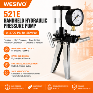 Pompe hydraulique portative WESIVO 521E, pompe d'essai hydraulique portative WESIVO 521E 0-3700 PSI - Product Image 1