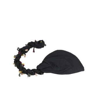 Casquette turban pour hommes, queue suspendue colorée, doublure <span class=keywords><strong>en</strong></span> <span class=keywords><strong>satin</strong></span>, tresse à double enroulement, bonnets de fête et de festival. - Product Image 5
