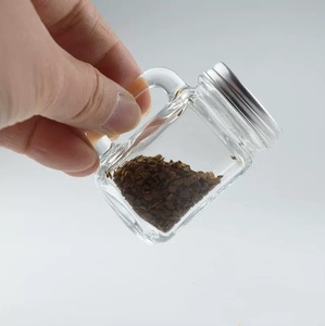 Vide 35ml Portable Jus Vin Bière <span class=keywords><strong>Vodka</strong></span> Coffeeg Verre Bouteille D'alcool Mini Mason Jar <span class=keywords><strong>Avec</strong></span> Poignée et Couvercle À Vis - Product Image 5
