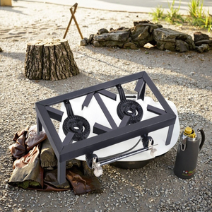 Estufa de hierro fundido de acero angular, estufa de <span class=keywords><strong>Gas</strong></span> comercial, quemador extraíble portátil para acampar al aire libre, tres estufas de hierro fundido, precio bajo - Product Image 3
