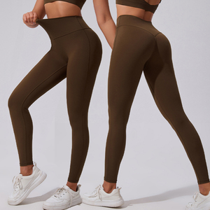 Abbigliamento <span class=keywords><strong>da</strong></span> Palestra per Donne con Logo Personalizzato - Leggings a Vita Alta per Tonificare i Fianchi - Pantaloni Aderenti <span class=keywords><strong>da</strong></span> Corsa e Yoga a Vita Alta per Donne - Product Image 5