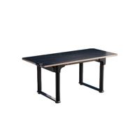 Table à manger moderne à hauteur réglable, extensible, avec structure en acier, meuble multifonctionnel pour la maison, table gain de place