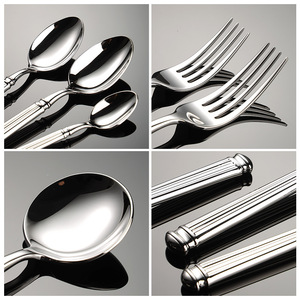 304 Forged Roman Style Column Stainless Steel Hotel Cutlery - Steak Knife, Fork, <b>Spoon</b>, <b>Coffee</b> <b>Spoon</b>, Cake Sparetulet, Serving - Product Image 4