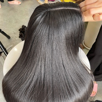 Perruque en Cheveux Humains Indiens Naturels Bruts HD, Lisses, sans Colle, avec Dentelle Frontale HD Vietnamienne Transparente et Complète