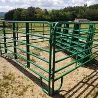 Panneaux de clôture portables robustes en métal galvanisé de 6 pi x 7 pi pour enclos à bétail, ferme, chevaux et cour