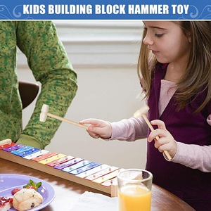 Petit marteau en bois, 5 pièces, accessoires pour animaux, <span class=keywords><strong>jouets</strong></span> et accessoires, artisanat en bois, outils de gâteau, marteau de chasse au chocolat - Product Image 5