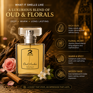 น้ำหอม Zesteq Oud Arabia Premium Oud Eau De Parfum 30 มล. กลิ่นหอมติดทนนานสำหรับทั้งชายและหญิง พร้อมกลิ่นไม้หอมอบอุ่นแบบตะวันออกและกลิ่นธรรมชาติ - Product Image 3