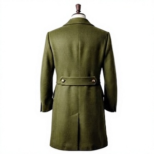 Manteau long à double boutonnage pour homme, mélange de laine et de polyester, respirant, coupe-vent, vêtements d'extérieur d'hiver - Product Image 2