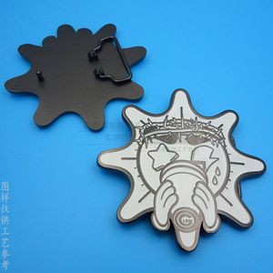 Hebilla de Cinturón Creativa de Aleación de Zinc con Diseño de Dibujos Animados, Hebilla con Acabado en Níquel Negro para Uso en Exteriores - Product Image 4