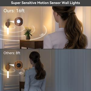 Lámpara de Pared Magnética LED Inteligente con Sensor de Movimiento, Recargable, Portátil, Luz Nocturna para Pasillo, Dormitorio, Escaleras, Baño, Decoración de Armarios - Product Image 3