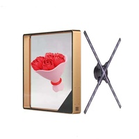 공장 45 56 65mm Led 홀로그램 3d 팬 디스플레이 광고 프로젝터 사각 커버 및 케이스 방진 3D Led 팬 디스플레이