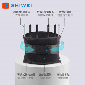 Cinturón de Soporte Lumbar Shiwei, Ajustable y Transpirable, Protección de Cintura para Hombres y Mujeres, Ejercicio, Fitness, Running - Product Image 4