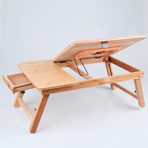 Table pliante pour ordinateur portable en bambou Bamboo Technology, petite, moyenne, grande taille, hauteur réglable, dissipation de la chaleur, bureau de lit - Product Image 5